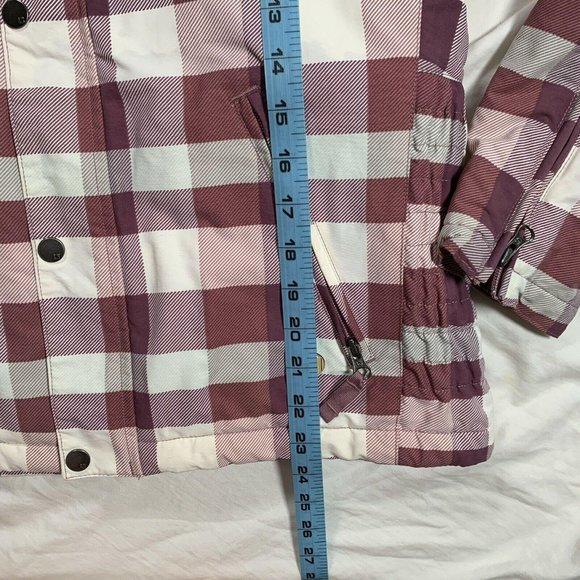 Burton Geo 3/2 Insulated Plaid Snowboarding Jacket Dusty Rose - Picture 4 of 12